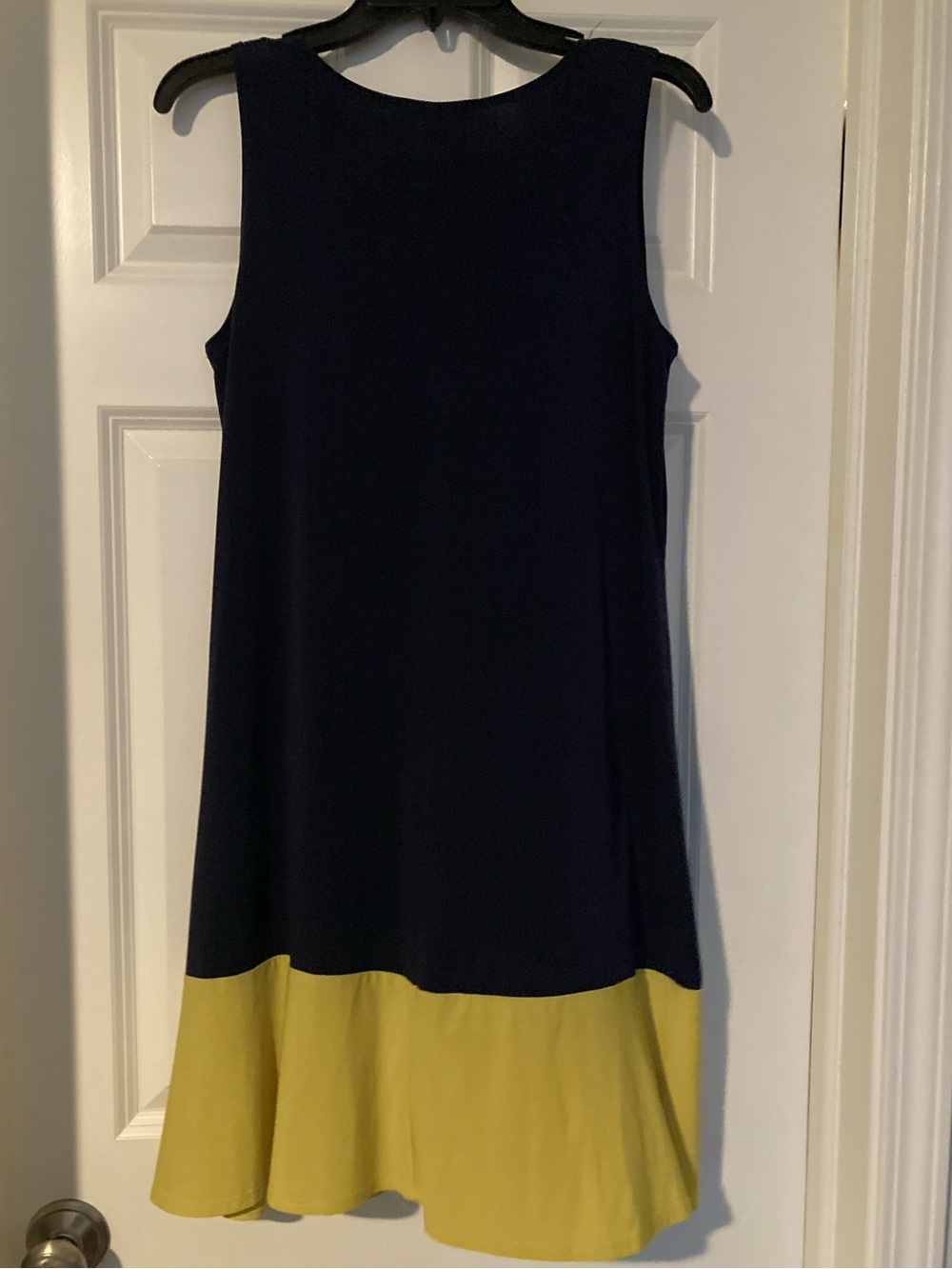 Annalee + Hope Navy and Yellow Colorblock Midi Dress